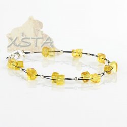 Baltic amber bracelet Adults / with wire